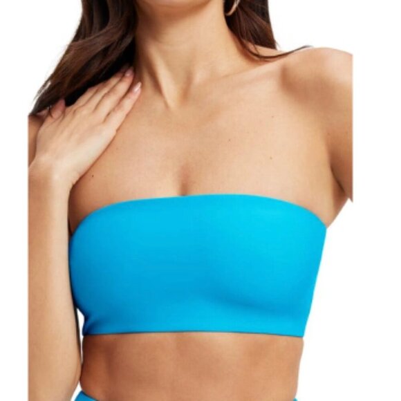 GOOD AMERICAN Better Band Bikini Top In Atomic Blue - Good American Size 3 / L - Picture 1 of 5